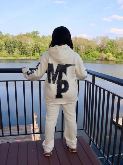 "Motivated With A Purpose"  Cream Hoodie & Pant Set