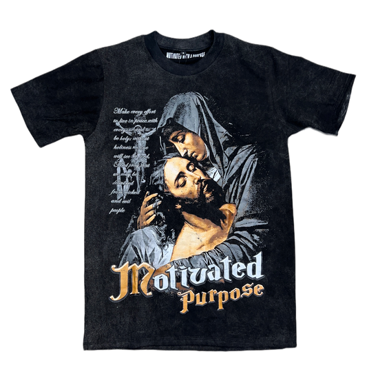 “Jesus” Graphic Acid-Wash Shirt